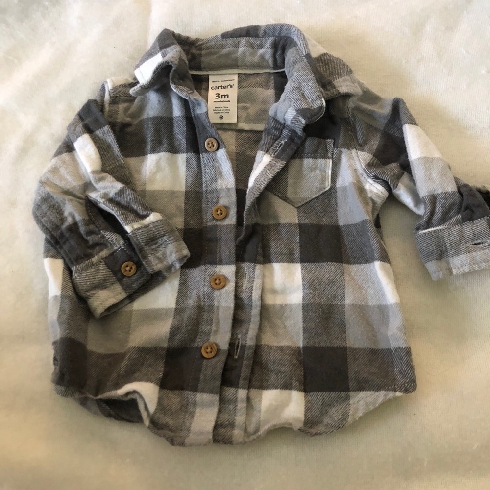 Gray Buffalo plaid button up